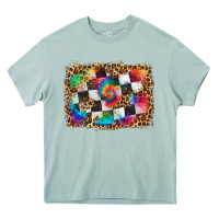Arona race leopard and tie dye background Heavy Core Tee - HRA Design Shop