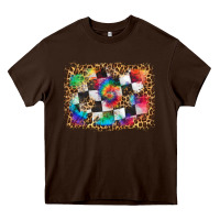 Chocolate Brown race leopard and tie dye background Heavy Core Tee - HRA Design Shop