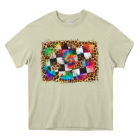 Mossy race leopard and tie dye background Heavy Core Tee - HRA Design Shop