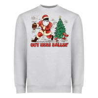 Heather Grey out here ballin' Heavyweight Sweatshirt - MaliasSmallBusiness