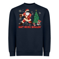Navy out here ballin' Heavyweight Sweatshirt - MaliasSmallBusiness
