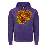 Cloud Purple tiger eyes sunflower Vintage Hoodie - LillyAllenDesigns