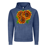 Vintage Denim tiger eyes sunflower Vintage Hoodie - LillyAllenDesigns
