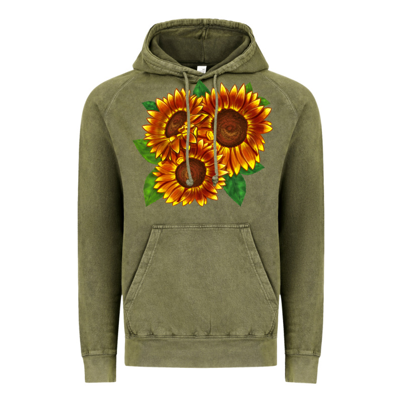 Tiger Eyes Sunflower Vintage Hoodie by LillyAllenDesigns | Teevron