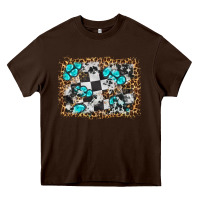 Chocolate Brown race leopard and gemstone background Heavy Core Tee - HRA Design Shop