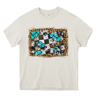Cream race leopard and gemstone background Heavy Core Tee - HRA Design Shop
