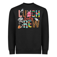 Black lunch lady crew Heavyweight Sweatshirt - NancyCooperArtShop
