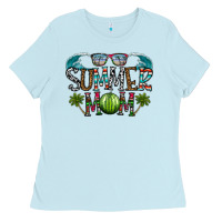 Baby Blue summer mom Ladies Tee - CowhideDigitalArt