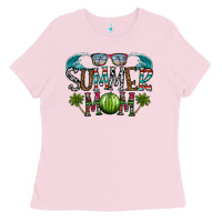Bubblegum Pink summer mom Ladies Tee - CowhideDigitalArt