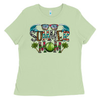 Matcha summer mom Ladies Tee - CowhideDigitalArt