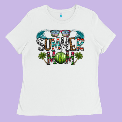 Summer Mom Ladies Tee Designed By Cowhidedigitalart
