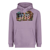 Lavender Eat. 1776 eagle 4th of july Heavyweight Hoodie - HowdyJamesFarm