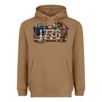 Toasted Coconut Eat. 1776 eagle 4th of july Heavyweight Hoodie - HowdyJamesFarm