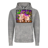 Cloud Rock mardi gras western leopard pigs Vintage Hoodie - Jasminsmagicworld