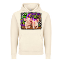 Vintage Artic mardi gras western leopard pigs Vintage Hoodie - Jasminsmagicworld