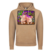 Vintage Coffee mardi gras western leopard pigs Vintage Hoodie - Jasminsmagicworld