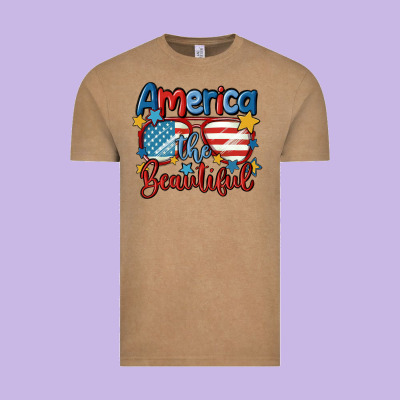 America The Beautiful Vintage Tee Designed By Maliassmallbusiness