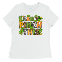 White St. Patrick's Can't pinch this Ladies Tee - OliviaCreatesArt