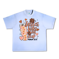 Grape Ice valentine jesus fills my cup Urban Heavy Tee - MaliasSmallBusiness