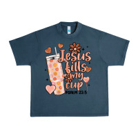 Midnight Navy valentine jesus fills my cup Urban Heavy Tee - MaliasSmallBusiness