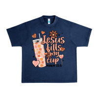 Navy valentine jesus fills my cup Urban Heavy Tee - MaliasSmallBusiness