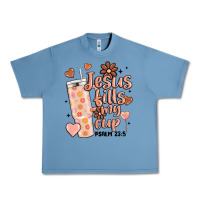 Pebble Blue valentine jesus fills my cup Urban Heavy Tee - MaliasSmallBusiness