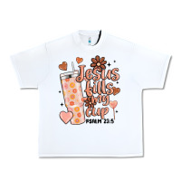 White valentine jesus fills my cup Urban Heavy Tee - MaliasSmallBusiness