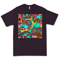 Plum football tie dye gemstone sunflower seamless pattern Premium Tee - JahusDesignShop