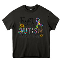 Asphalt fight for autism awareness Heavy Core Tee - CowhideDigitalArt