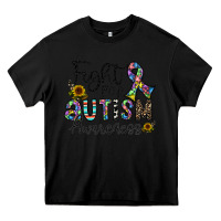 Black fight for autism awareness Heavy Core Tee - CowhideDigitalArt
