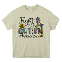 Mossy fight for autism awareness Heavy Core Tee - CowhideDigitalArt