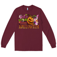 Burgundy just a girl who loves halloween Long Sleeve Tee - NancyCooperArtShop