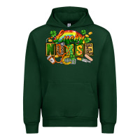 Forest Green lucky nurse  St. Patricks Day Urban Hoodie - FaDigitalArtStudio