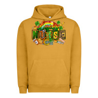 Pigment Peanut Butter lucky nurse  St. Patricks Day Urban Hoodie - FaDigitalArtStudio