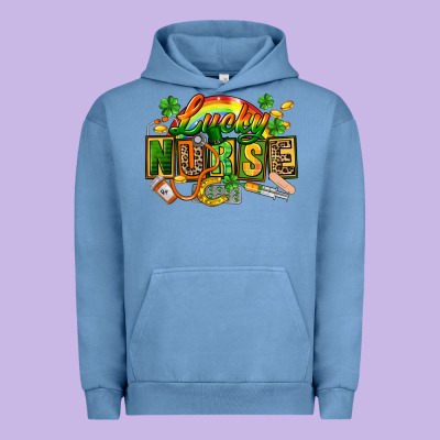 Lucky Nurse  St. Patricks Day Urban Hoodie Designed By Fadigitalartstudio