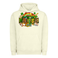 Pigment Pistachio lucky nurse  St. Patricks Day Urban Hoodie - FaDigitalArtStudio