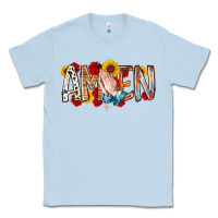 Dusty Blue amen Classic Tee - RacoonDesign