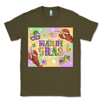 Army Green mardi gras Classic Tee - MaliasSmallBusiness