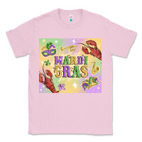 Bubblegum Pink mardi gras Classic Tee - MaliasSmallBusiness