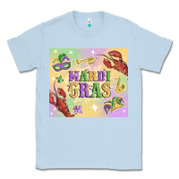 Dusty Blue mardi gras Classic Tee - MaliasSmallBusiness