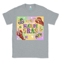 Heather Grey mardi gras Classic Tee - MaliasSmallBusiness