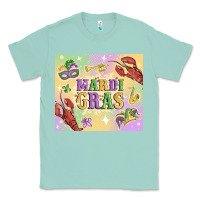 Seafoam mardi gras Classic Tee - MaliasSmallBusiness