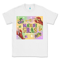 White mardi gras Classic Tee - MaliasSmallBusiness