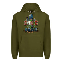 Army Green for the love of the game baseball Premium Hoodie - HowdyJamesFarm