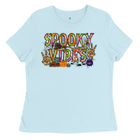 Baby Blue spooky vibes Ladies Tee - RacoonDesign