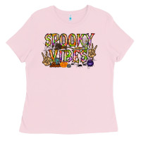 Bubblegum Pink spooky vibes Ladies Tee - RacoonDesign