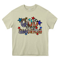 Mossy god bless america Heavy Core Tee - CowhideDigitalArt