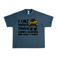 Midnight Navy i like murder shows comfy clothes and maybe 3 peop Urban Heavy Tee - MaliasSmallBusiness