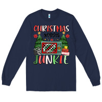 Navy Christmas movie junkie Long Sleeve Tee - MaliasSmallBusiness