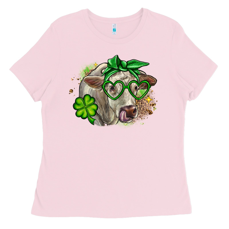 Charolais St. Patrick's Day Ladies Tee by OliviaCreatesArt | Teevron